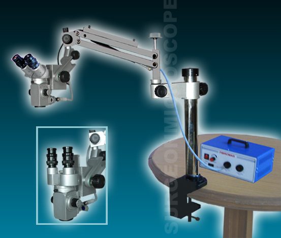 Portable Operating Microscope with Cold Light Source (Inclined Head)